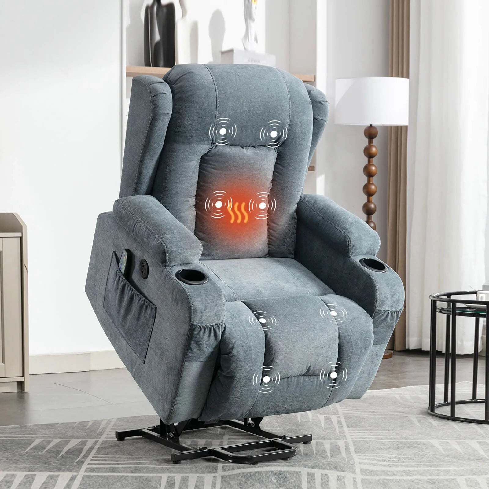 lift recliner chair with heat and massage