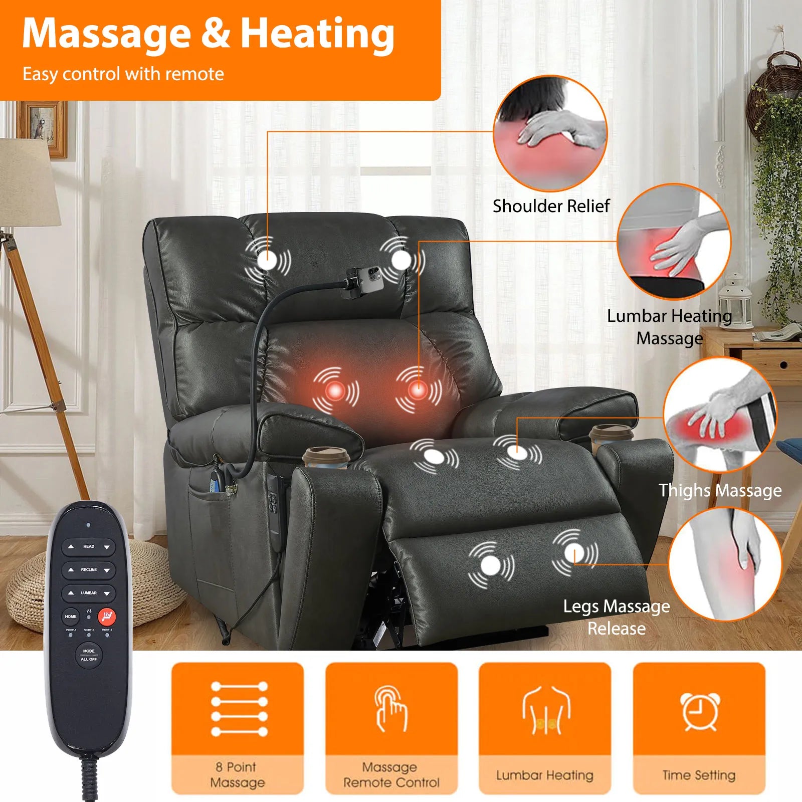 massage lift chair recliner