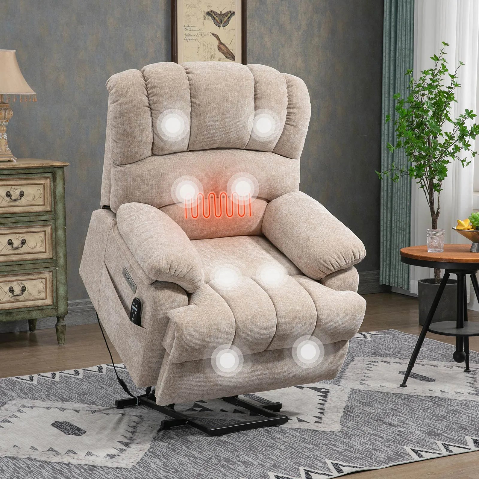 lift recliner chairs with heat and massage