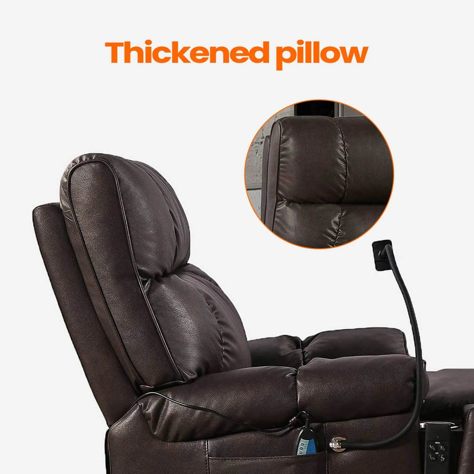 lift recliners with thickened pillow