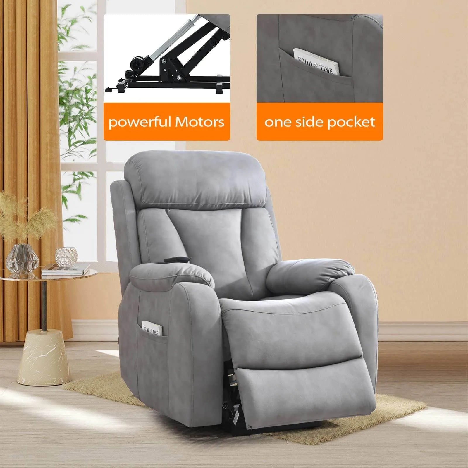 details of lift recliners