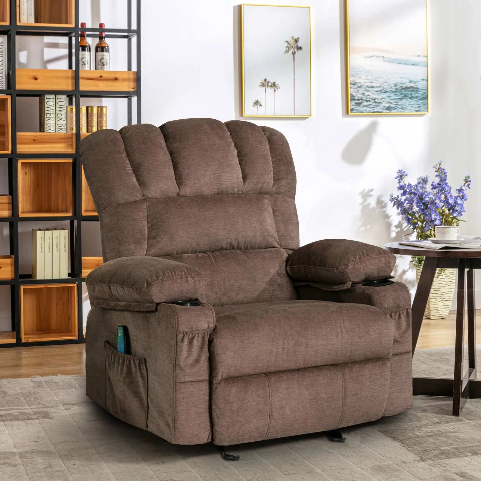 standard power recliners with heat and massage