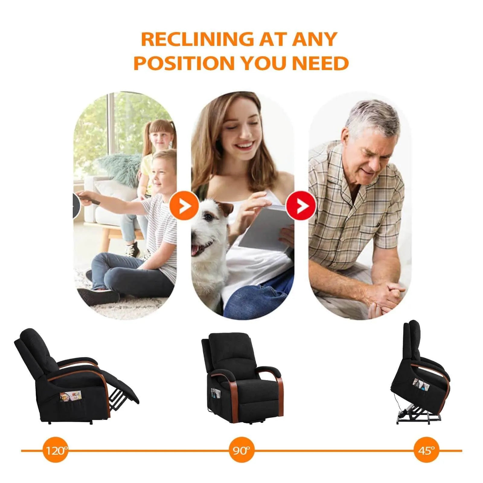 3 position lift recliner chairs