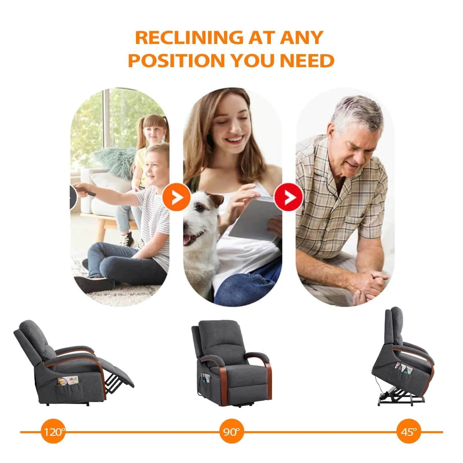3 position lift recliner chairs