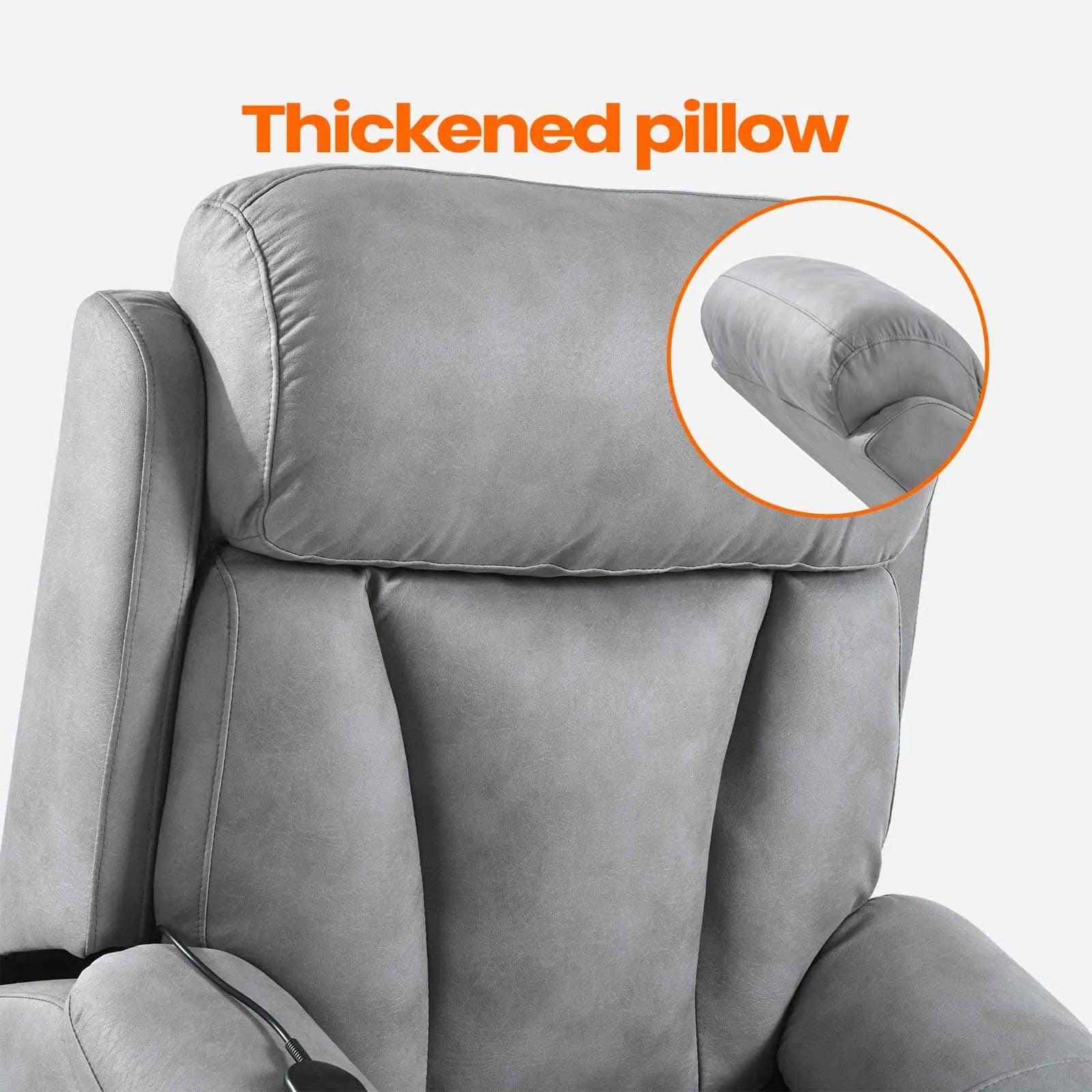 lift recliner with thickened pillow 