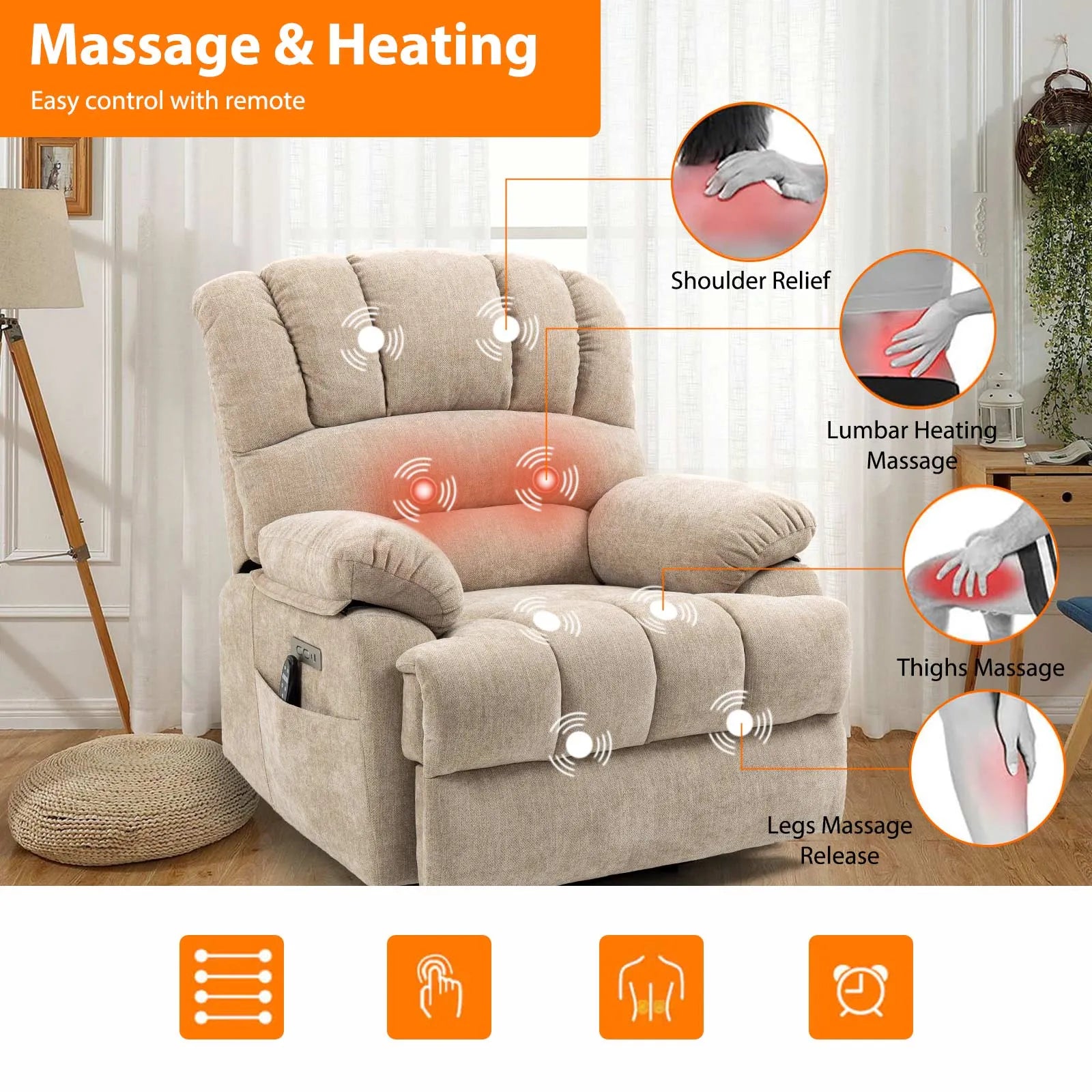 small lift recliner chair with heat and massage