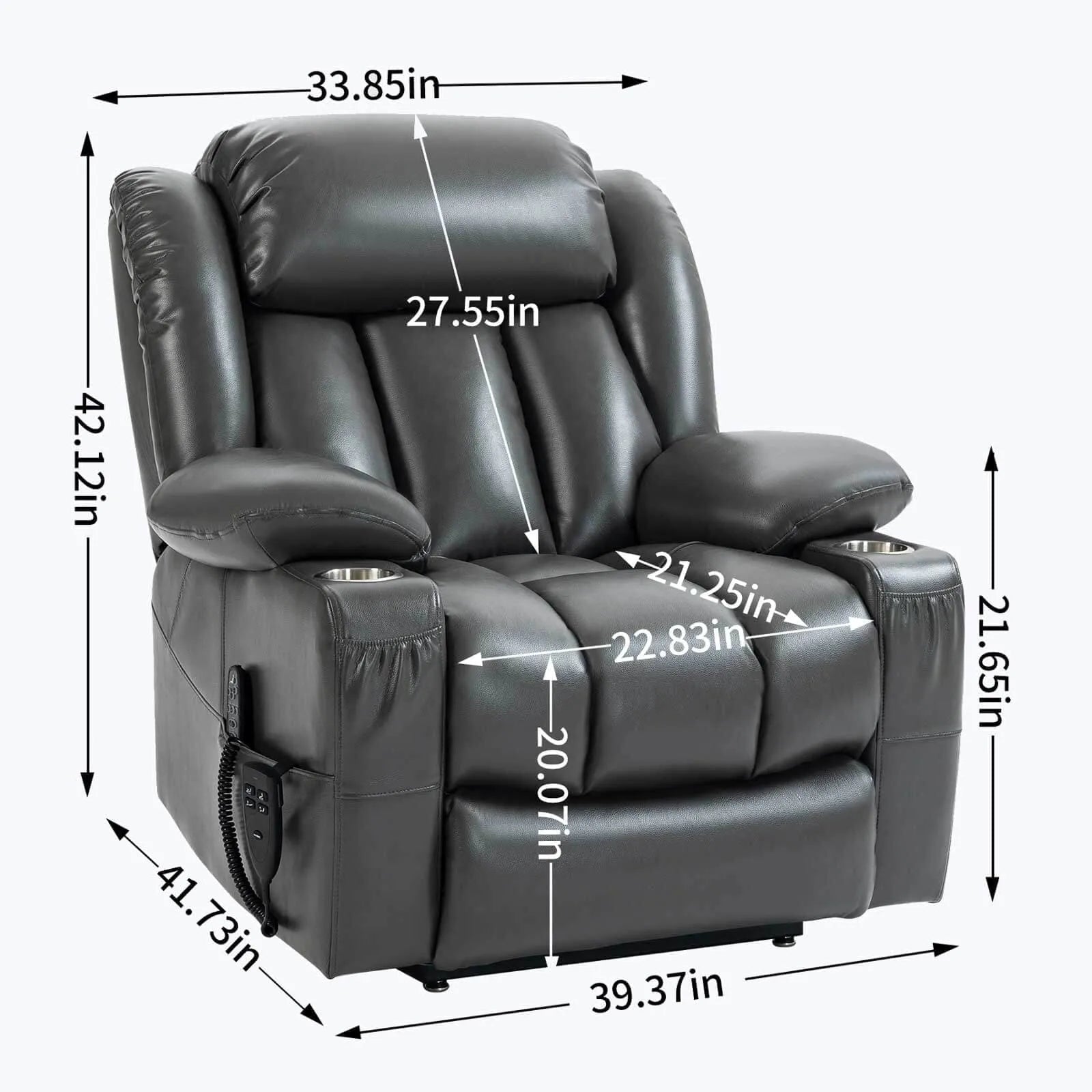 size of lift recliner chair