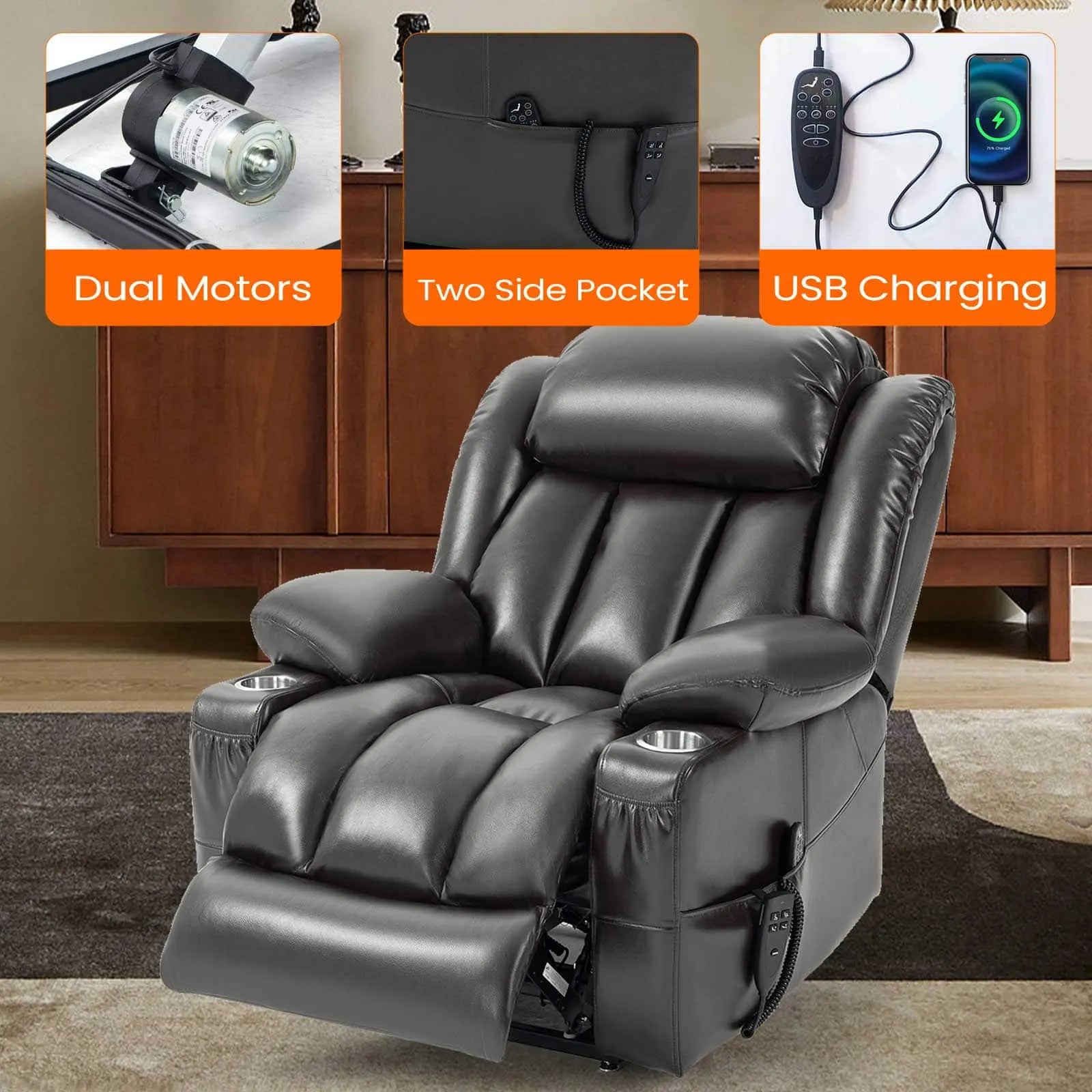 details of lift recliner chairs
