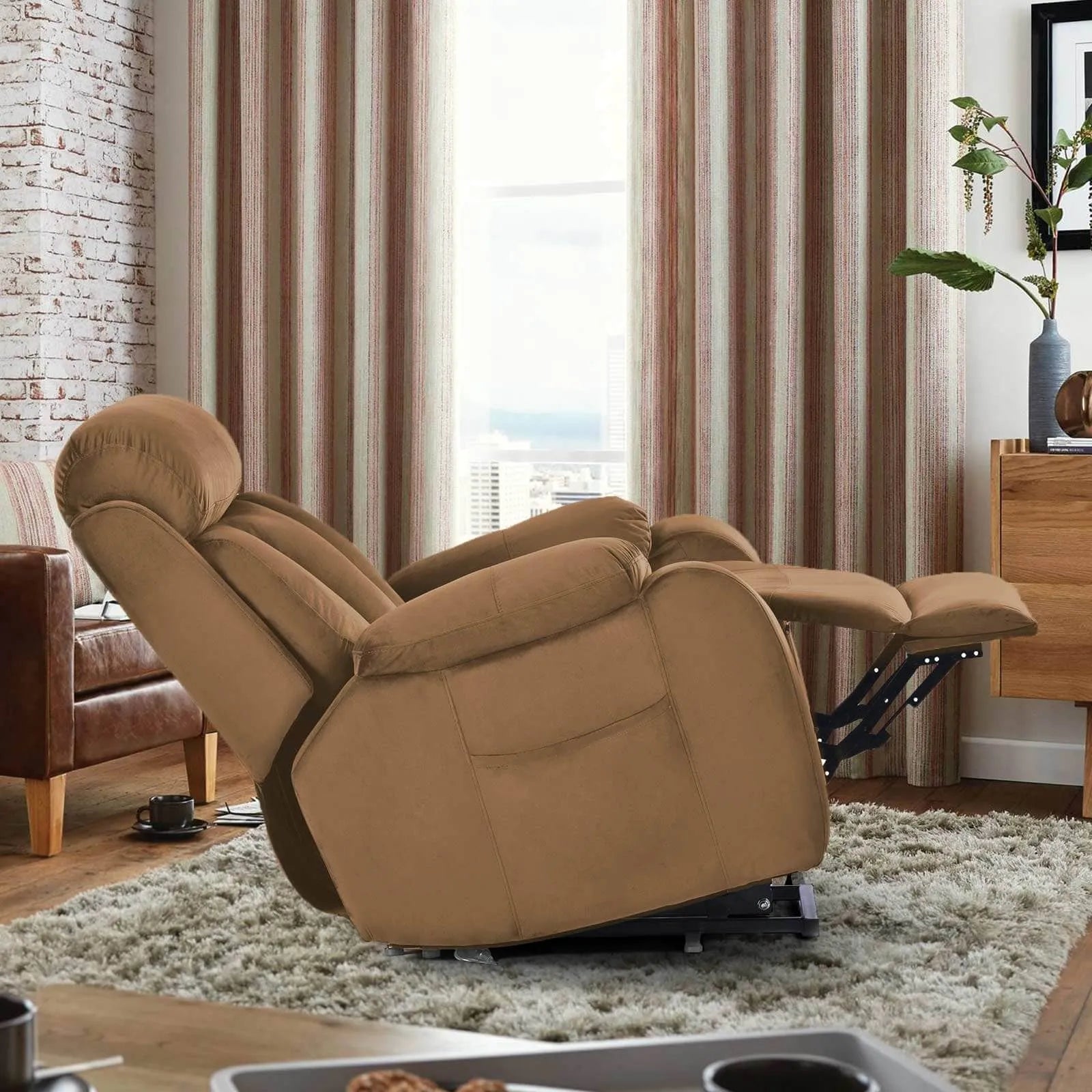 brown power lift chairs for living room