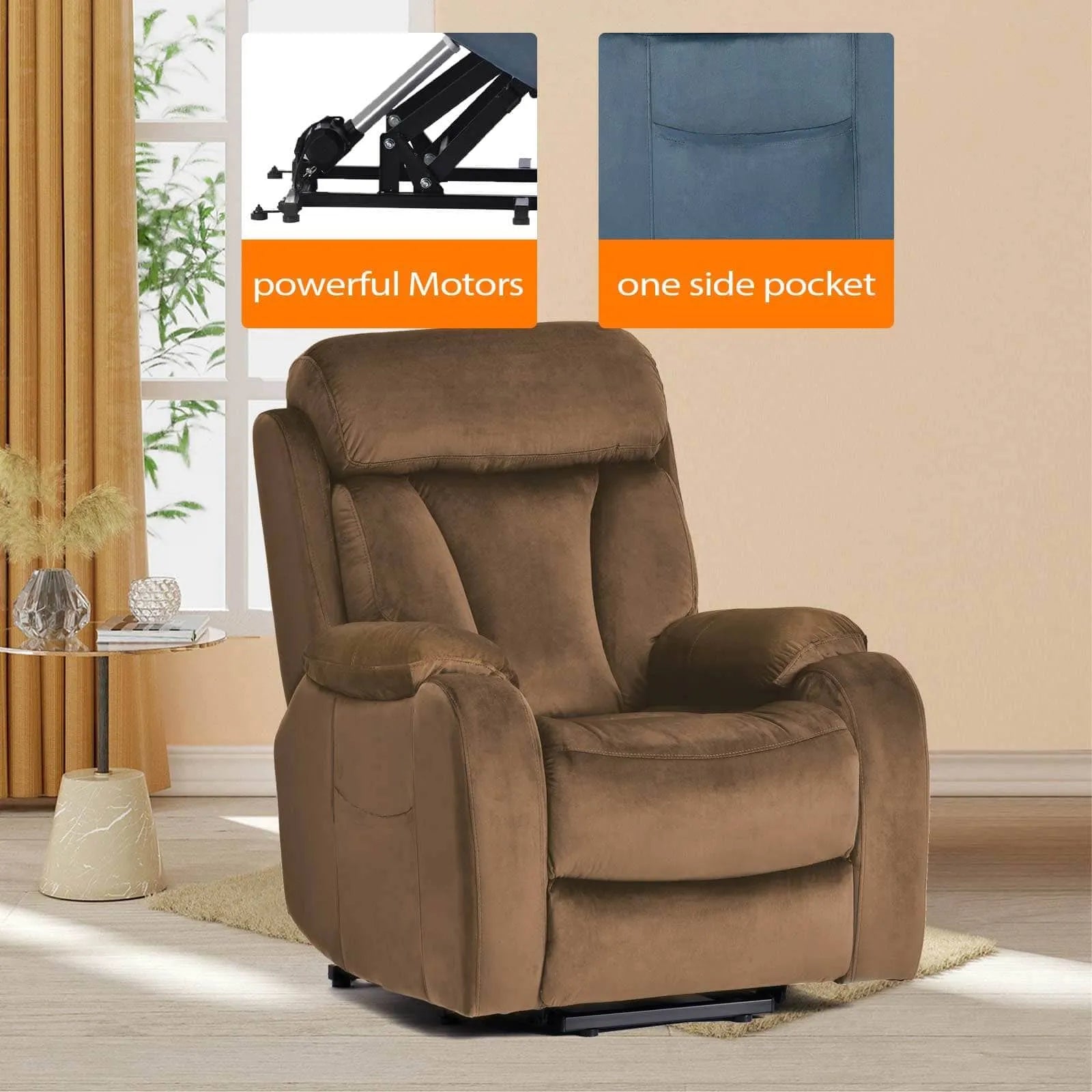 brown lift recliner chairs