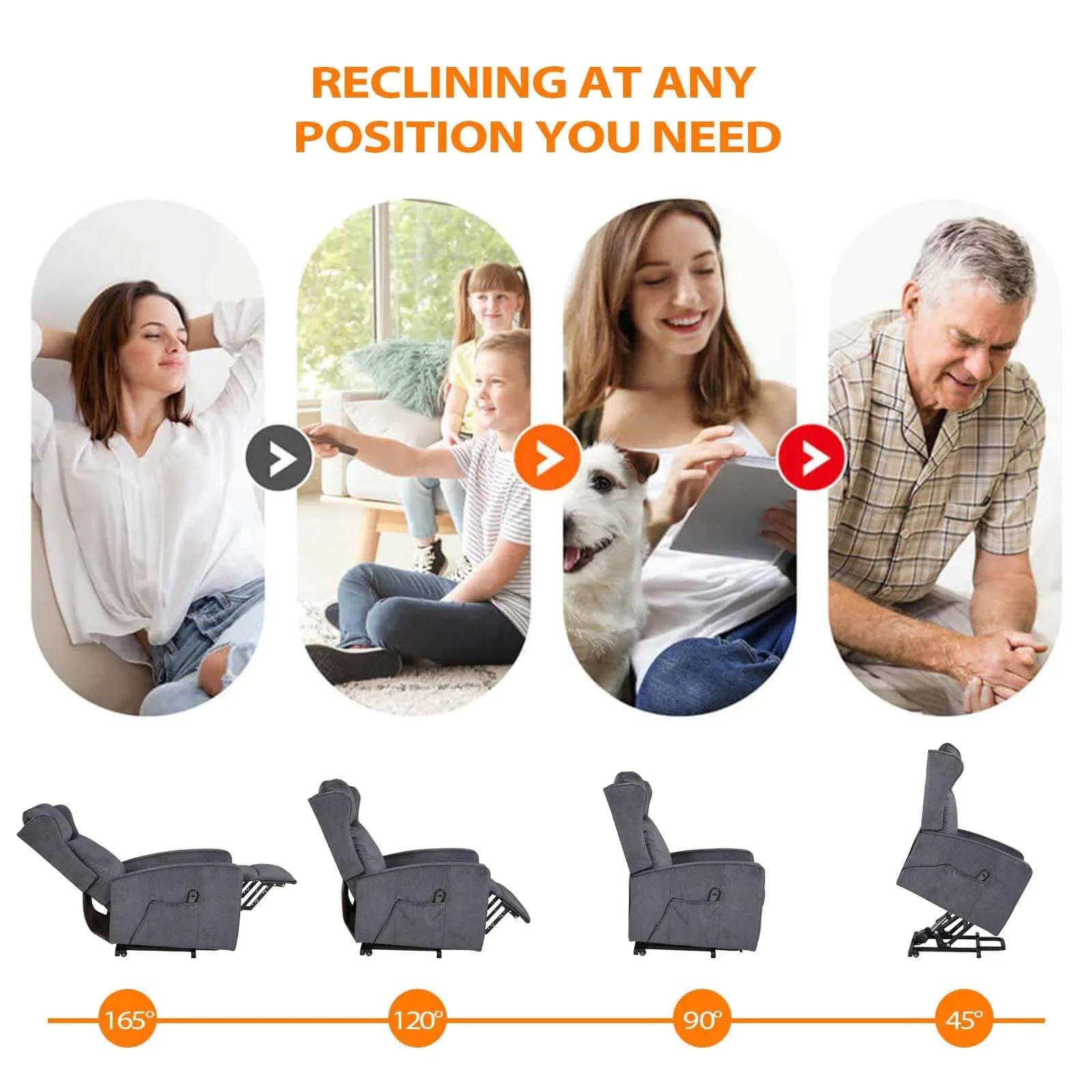 3 position lift recliner chair for seniors