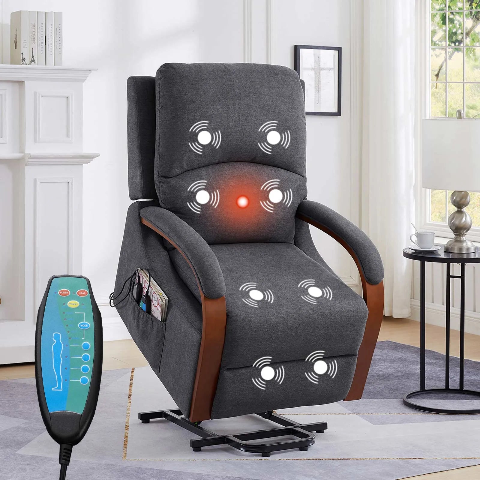 power lift recliners with heat and massage