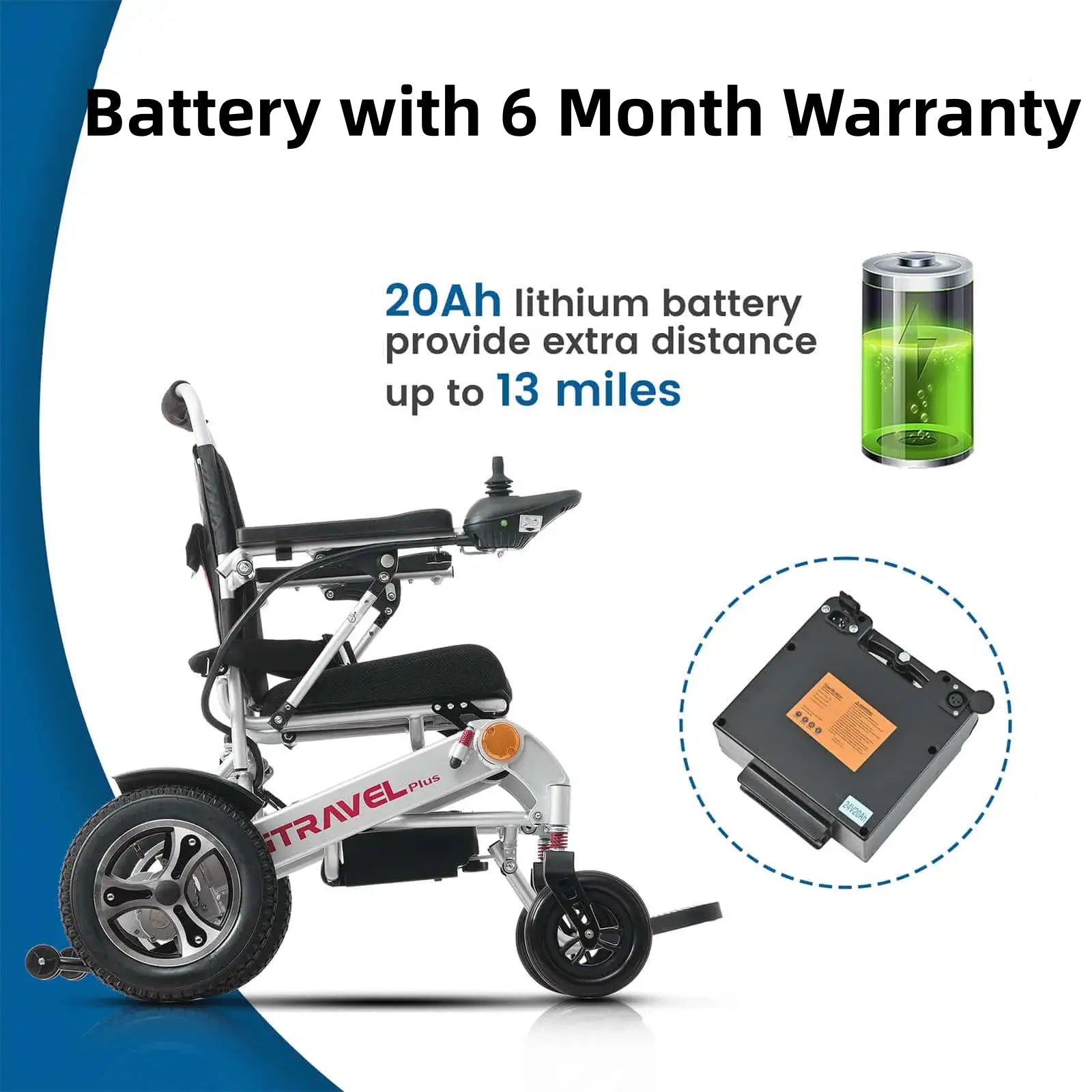 wheelchair battery with 6 month warranty